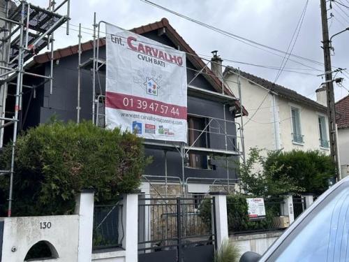 Chantier ITE en cours à Ermont